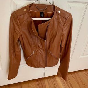 Fitted Butterscotch leather moto jacket